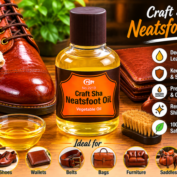 Craft sha Neatsfoot Oil Compound 100 ml Leather conditioner  made from vegetable oil for Leathercraft made in japan