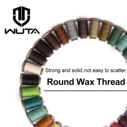 1WUTA 0.55MM 90M 9 WUTA Round Waxed Thread 0.55MM 90M Polyester Hand Sewing Line for LeatherCraft