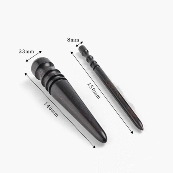 2pcs LMDZ Leather Edge Burnisher Black Wood Edge Slicker Leather Craft Tool Leather Polishing Tools