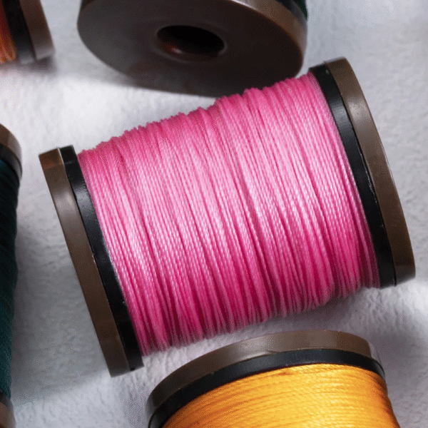 Round Waxed Thread 0.6mm Diameter for Leather Craft Polyester Cord Wax Coated Strings Braided Wallet for hand sewing 70M