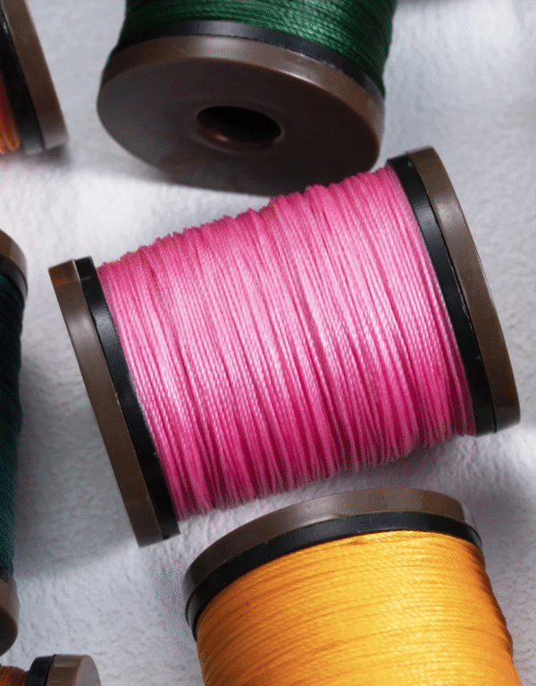 Round Waxed Thread 0.6mm Diameter for Leather Craft Polyester Cord Wax Coated Strings Braided Wallet for hand sewing 70M