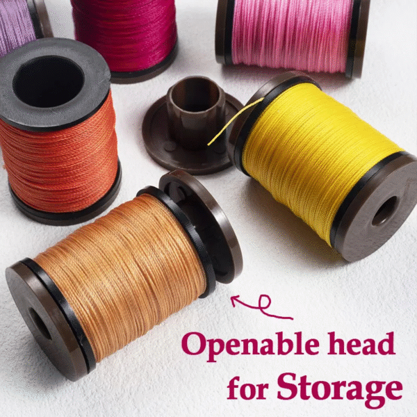 Round Waxed Thread 0.6mm Diameter for Leather Craft Polyester Cord Wax Coated Strings Braided Wallet for hand sewing 70M