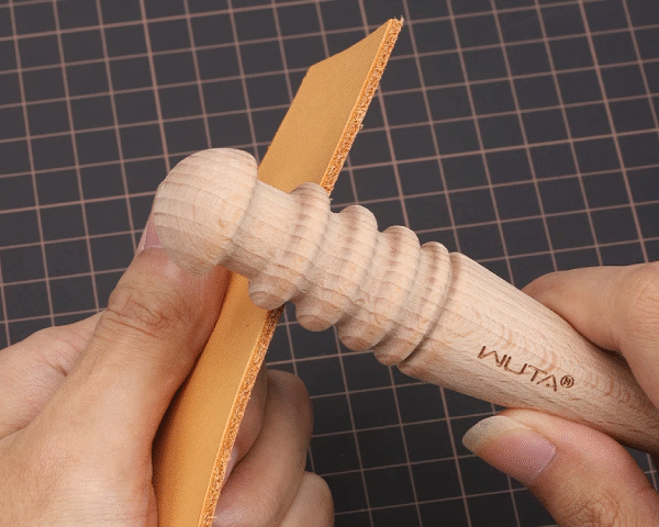 WUTA  Leather Burnisher Wood Slicker Rounded Edge Burnishing Tool  Smooth Leather Craft Tools