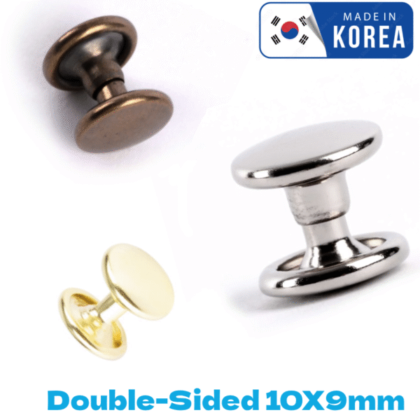 Double Cap Rivets 10X9MM 50 sets Made in korea