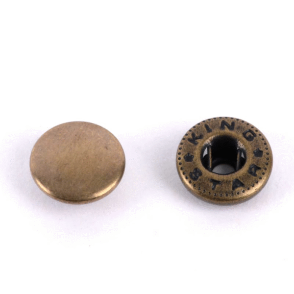 spring dot 10mm 1 Rounded spring snap fasteners Spring Dot 10MM - Bronze 30 sets Made in korea
