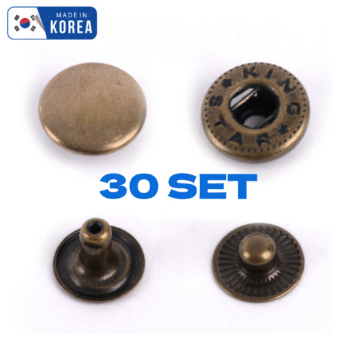 spring dot 10mm 3 Rounded spring snap fasteners Spring Dot 10MM - Bronze 30 sets Made in korea